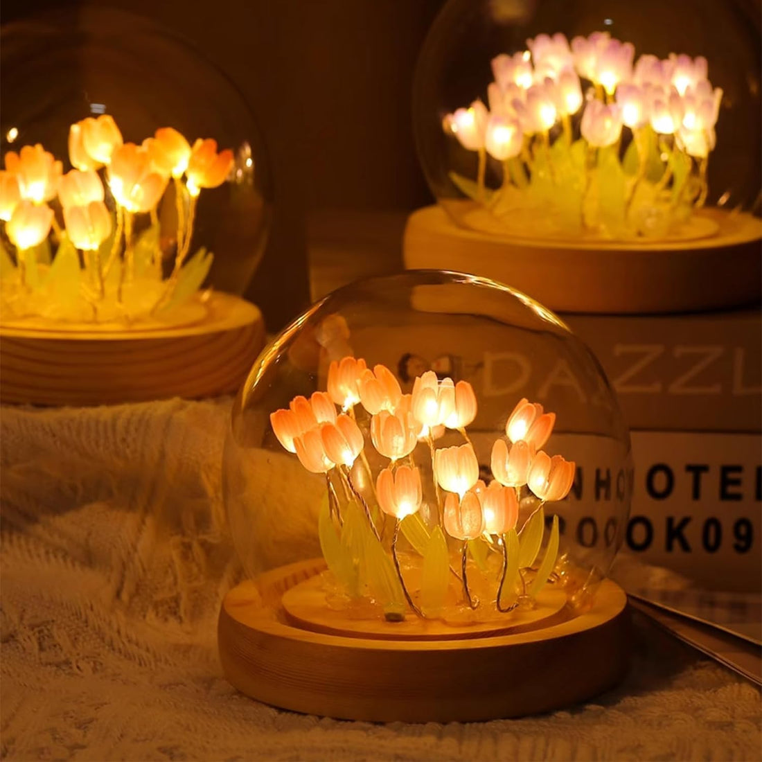 LumenBloom – Soft Glow Tulip Lamp | Decorative Night Light | USB Powered LED Tulip Flower Table Lamp