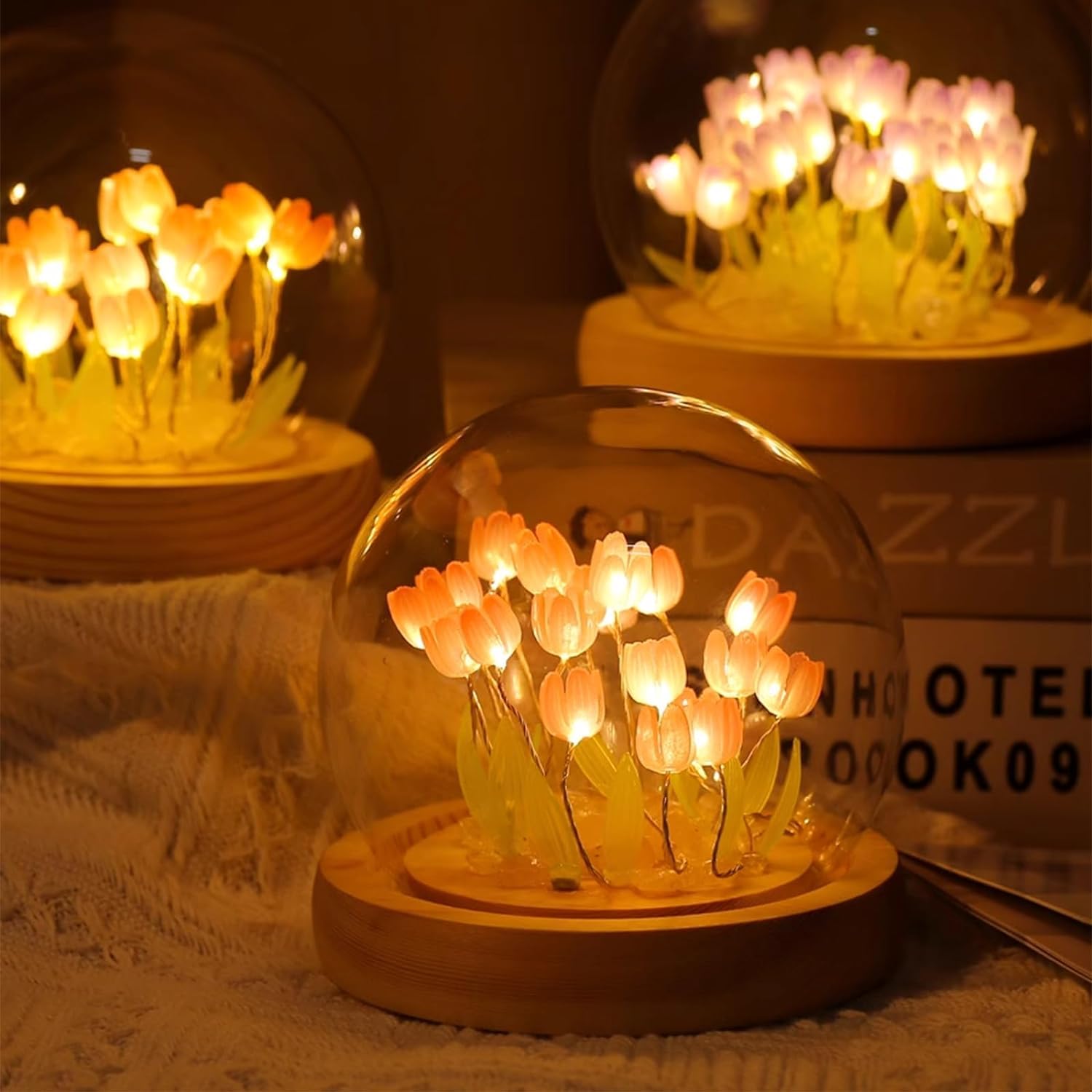 LumenBloom – Soft Glow Tulip Lamp | Decorative Night Light | USB Powered LED Tulip Flower Table Lamp