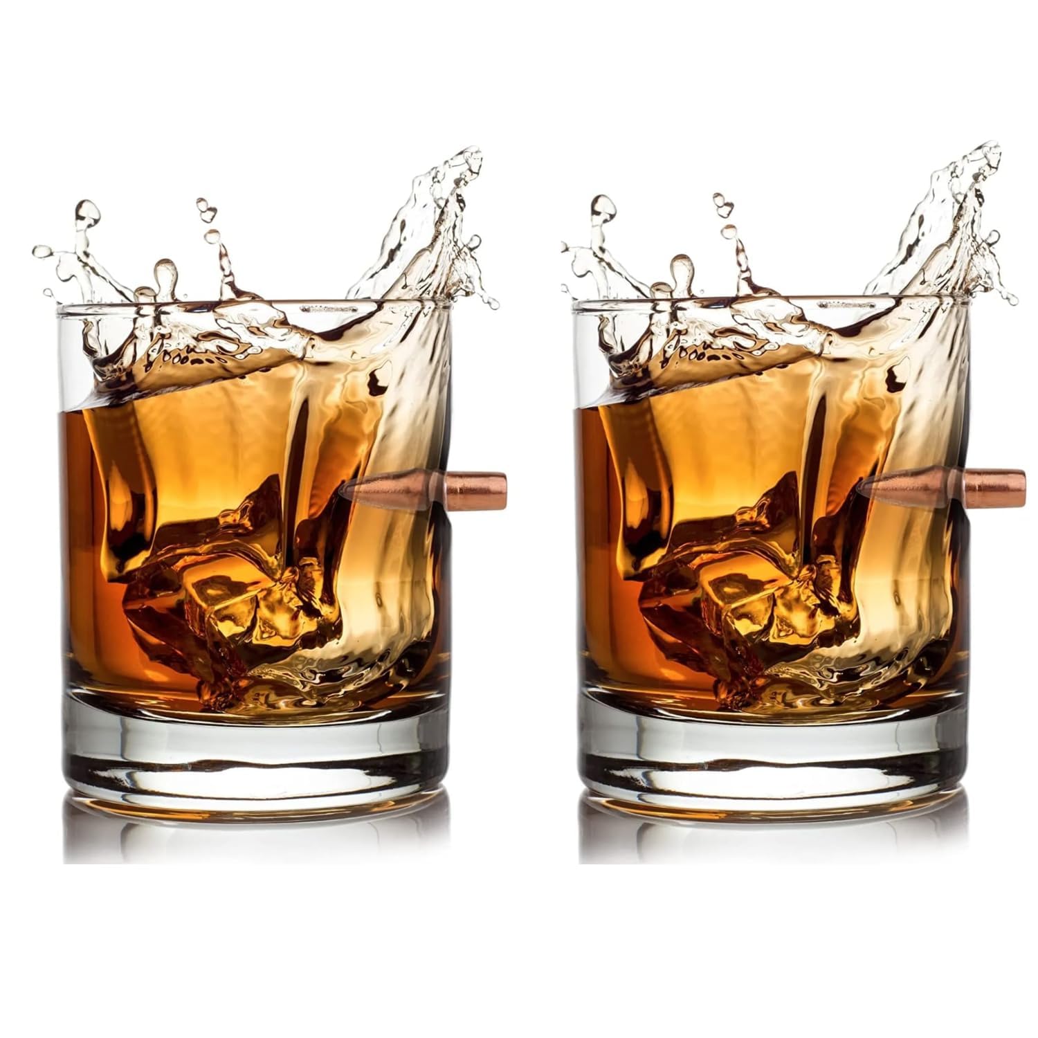 Bullet Whiskey Glasses for Men | Old Fashioned Whiskey Glasses - Kalesh Monk