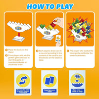 Tetra Tower Balance Game – Wobbly Block Stacking Challenge for Party Nights | Fun Skill Game for Adults, Kids & Family Game Nights