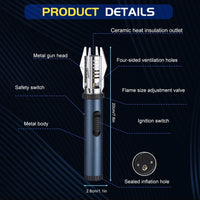 Jet Flame Torch Lighter – Refillable Windproof Metal Flame Lighter for Parties, Candles, Hookah & Outdoor Use