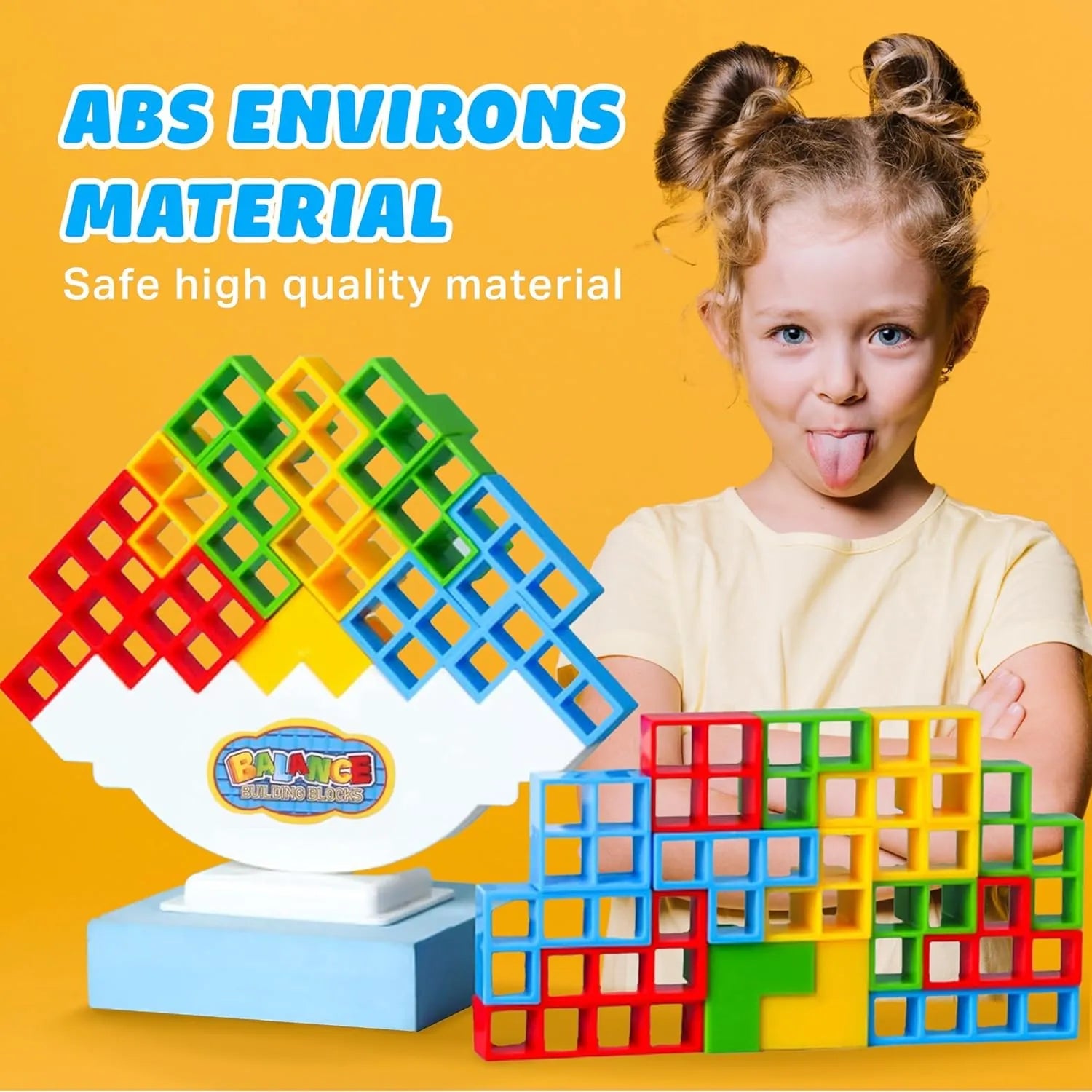 Tetra Tower Balance Game – Wobbly Block Stacking Challenge for Party Nights | Fun Skill Game for Adults, Kids & Family Game Nights