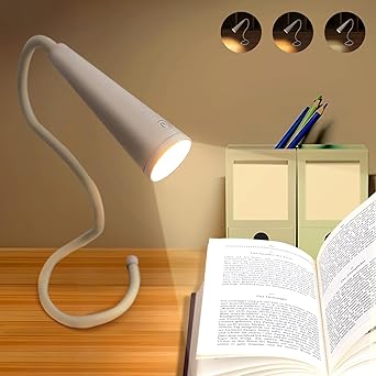 Book Light for Reading, Rechargeable With 3 Colors Stepless Dimming Memory Function for Reading and Night light