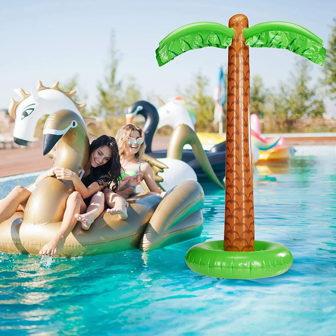 Inflatable Palm Trees | 170 cm Jumbo Coconut Trees, Summer Party Decoration (1 Piece) - Kalesh Monk