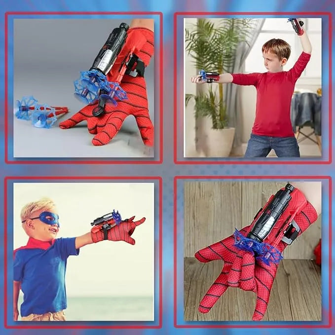 Spider Web Shooter Toy for Kids – Wrist Launcher Roleplay Kit with Glove & Dart Refills | Party Costume & Cosplay Prop for Boys & Girls
