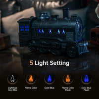 Train Humidifier with LED Steam Effect – Cute Aromatherapy Diffuser & Night Light | USB Rechargeable Cool Mist Air Purifier for Home & Desk