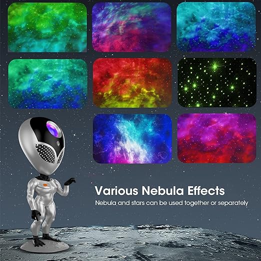 Alien Galaxy Star Projector Fog Night Light, LED Starry Sky Projector with Remote Control Sleep Light for Home Decor - Kalesh Monk