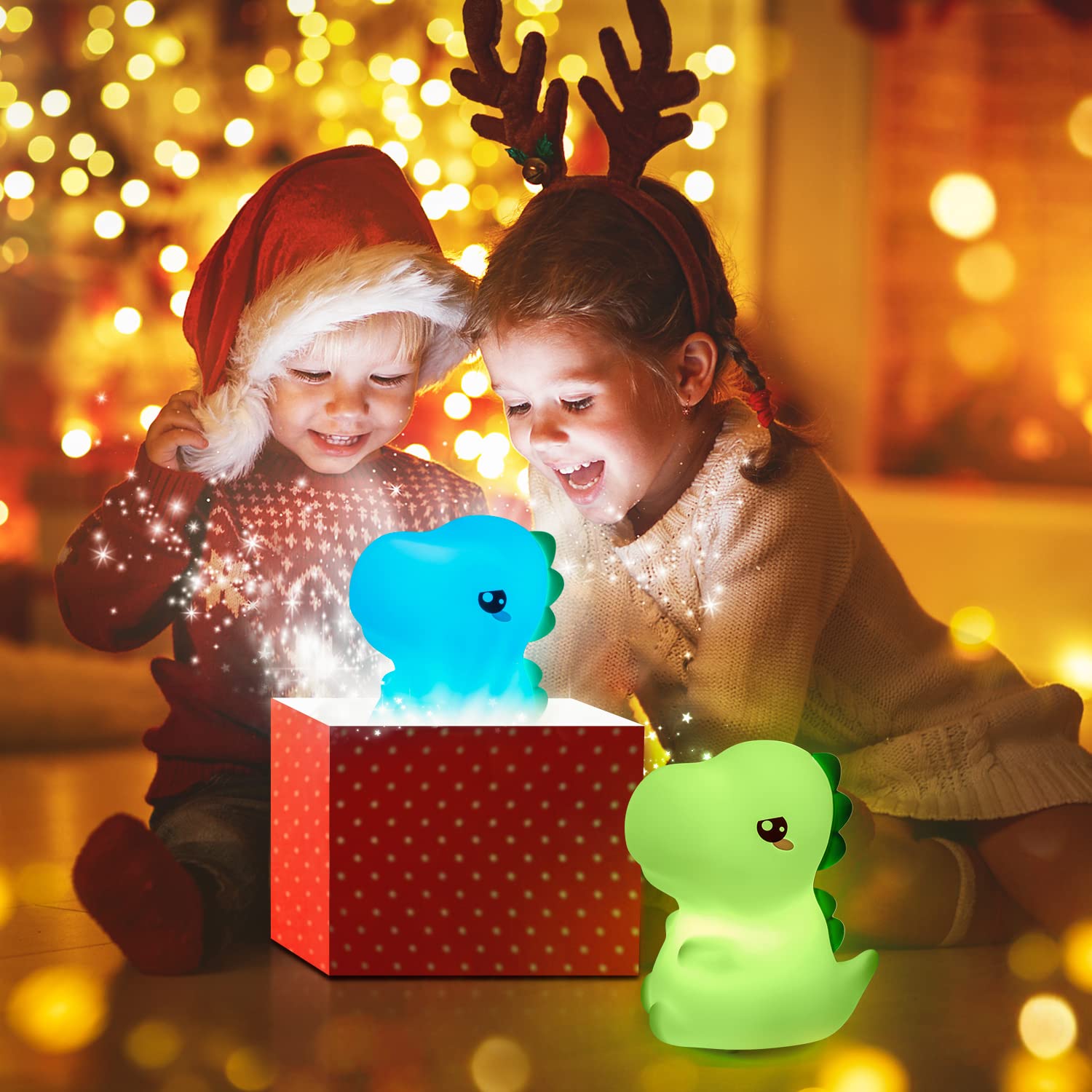 Dinosaur Night Light for Kids, 16 Color Changing Kids Night Light - Kalesh Monk