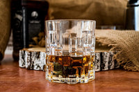 Double Old Fashioned Crystal Glass – 300ml (6 Piece) | Italian Cut Design Whisky & Cocktail Tumbler for Bar, Home, or Gifting