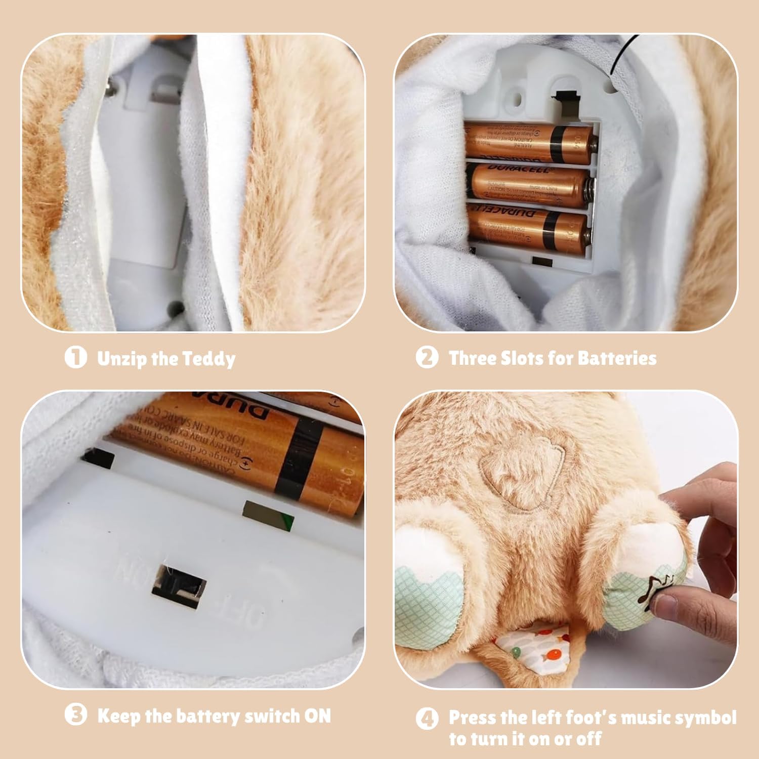 LED Glowing Teddy Bear Plush Toy with Breathing Light – Soft Cuddly Night Light for Kids & Bedrooms – USB Rechargeable Sleep Soother