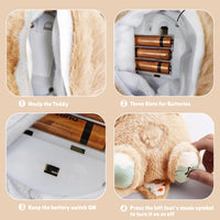 LED Glowing Teddy Bear Plush Toy with Breathing Light – Soft Cuddly Night Light for Kids & Bedrooms – USB Rechargeable Sleep Soother