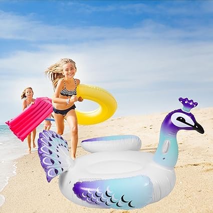 Peacock Pool Floats Inflatable Peacock Pool Float Large Ride On Pool Raft Lounger Island Beach Swimming Pool Party Decorations Pool Island for Adults Water Fun - Kalesh Monk