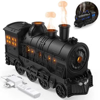 Train Humidifier with LED Steam Effect – Cute Aromatherapy Diffuser & Night Light | USB Rechargeable Cool Mist Air Purifier for Home & Desk