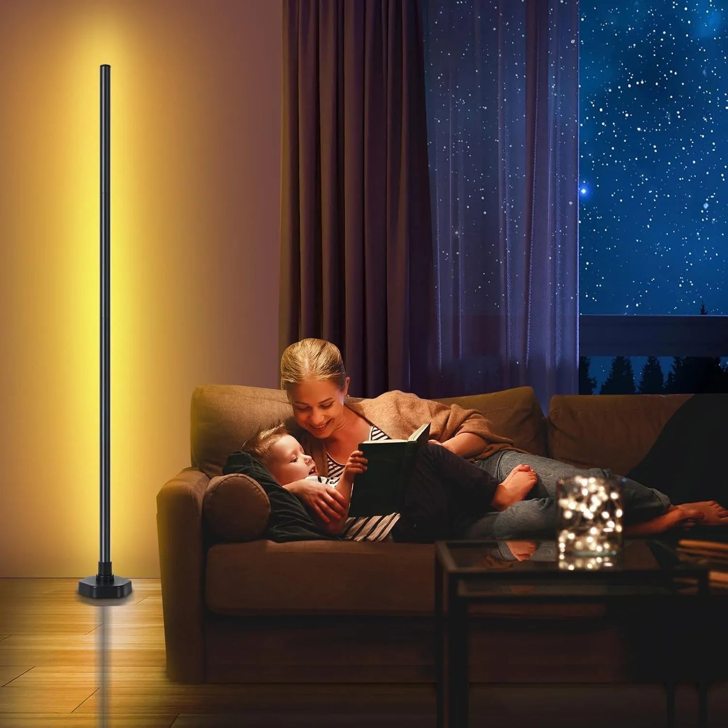 Smart RGB Floor Lamp – Minimal Corner Light for Gaming & Home Decor
