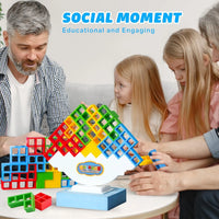Tetra Tower Balance Game – Wobbly Block Stacking Challenge for Party Nights | Fun Skill Game for Adults, Kids & Family Game Nights