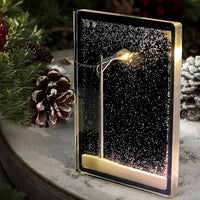 Vintage Snowfall Streetlight Lamp – Festive LED Lantern with Moving Snow & Warm Glow for Cozy Decor, Christmas Vibes, and Gifting