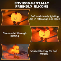 Pumpkin LED Lamp – Rechargeable Silicone Night Light for Gifting & Bedroom
