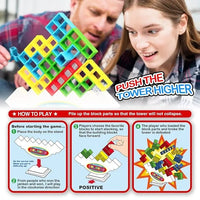Tetra Tower Balance Game – Wobbly Block Stacking Challenge for Party Nights | Fun Skill Game for Adults, Kids & Family Game Nights