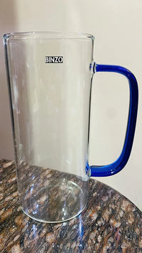 Glass Mug with Colorful Handle – Pack of 2 (380ml) | Aesthetic Borosilicate Coffee & Juice Mugs for Home, Café, Party Vibes