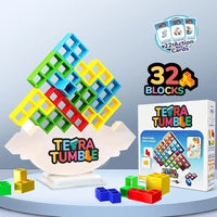 Tetra Tower Balance Game – Wobbly Block Stacking Challenge for Party Nights | Fun Skill Game for Adults, Kids & Family Game Nights