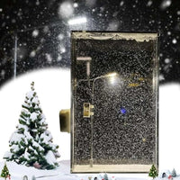 Vintage Snowfall Streetlight Lamp – Festive LED Lantern with Moving Snow & Warm Glow for Cozy Decor, Christmas Vibes, and Gifting