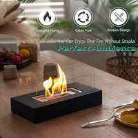 Rectangle Tabletop Fireplace Lamp