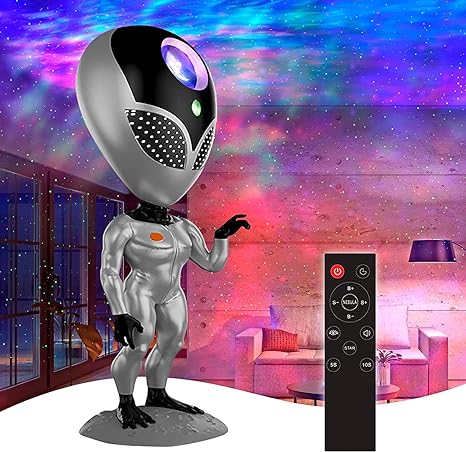 Alien Galaxy Star Projector Fog Night Light, LED Starry Sky Projector with Remote Control Sleep Light for Home Decor - Kalesh Monk