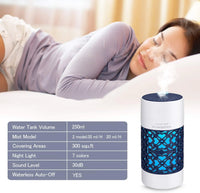 Magic Cup Humidifier – USB Portable Cool Mist Diffuser with LED Light | Mini Aroma Air Purifier for Desk, Car & Home Decor