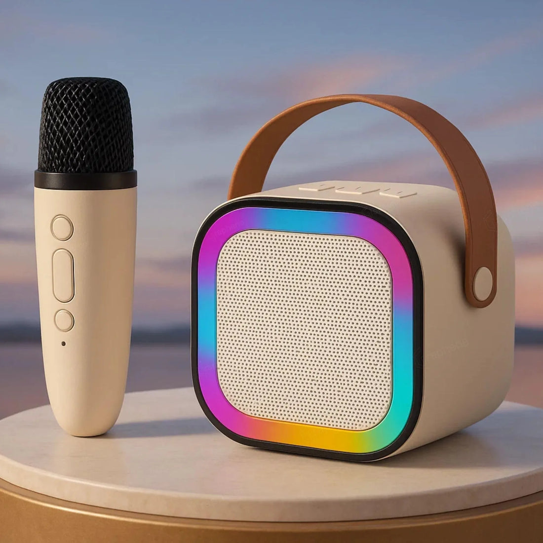 Rechargeable Wireless Karaoke Microphone with Built-in Bluetooth Speaker – 5-in-1 Mic for Singing, Parties, Family Fun & Travel