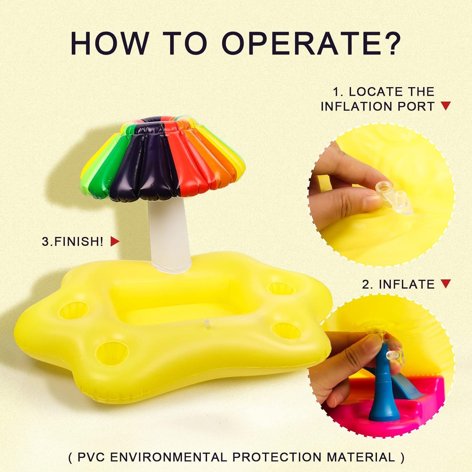 Cloud Tray Bar Cup Drink Holder Container Party Swimming Pool Toy Floating Portable Buffet Ice Serving Drinks Salad Foods Fruits - Kalesh Monk