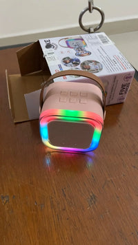 Rechargeable Wireless Karaoke Microphone with Built-in Bluetooth Speaker – 5-in-1 Mic for Singing, Parties, Family Fun & Travel