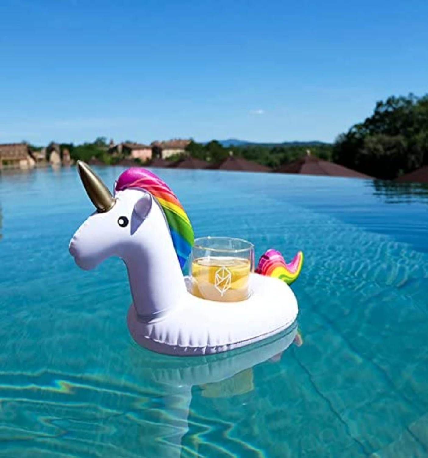 Water Pool Fun Inflatable Unicorn Drink Holder - Kalesh Monk