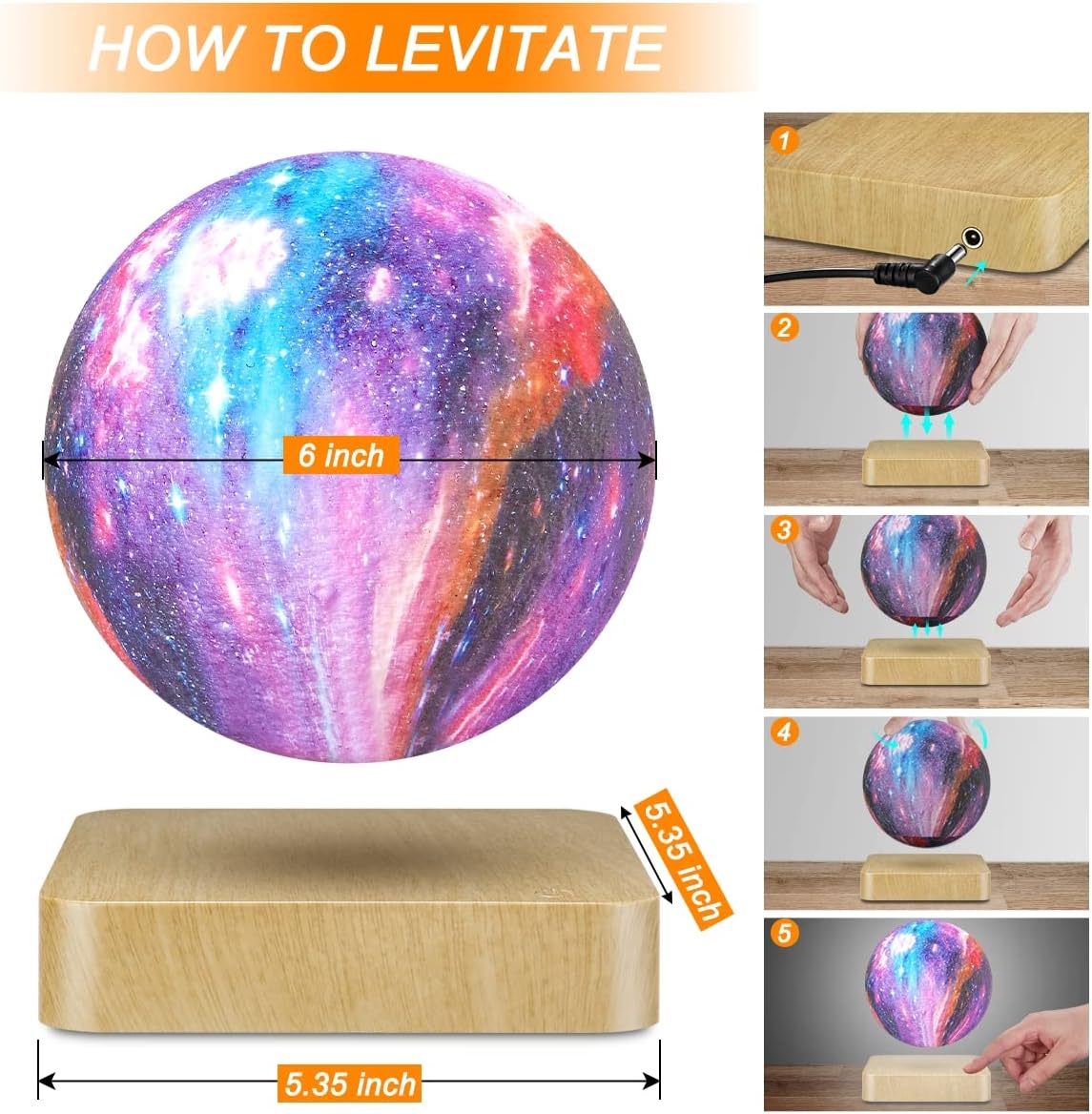 Floating Colorful Mars Touch Lamp
