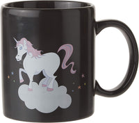 50 Fifty 10.5 x 10.5 x 10.5 cm Ceramic Unicorn Heat Color-Change Mug, Black