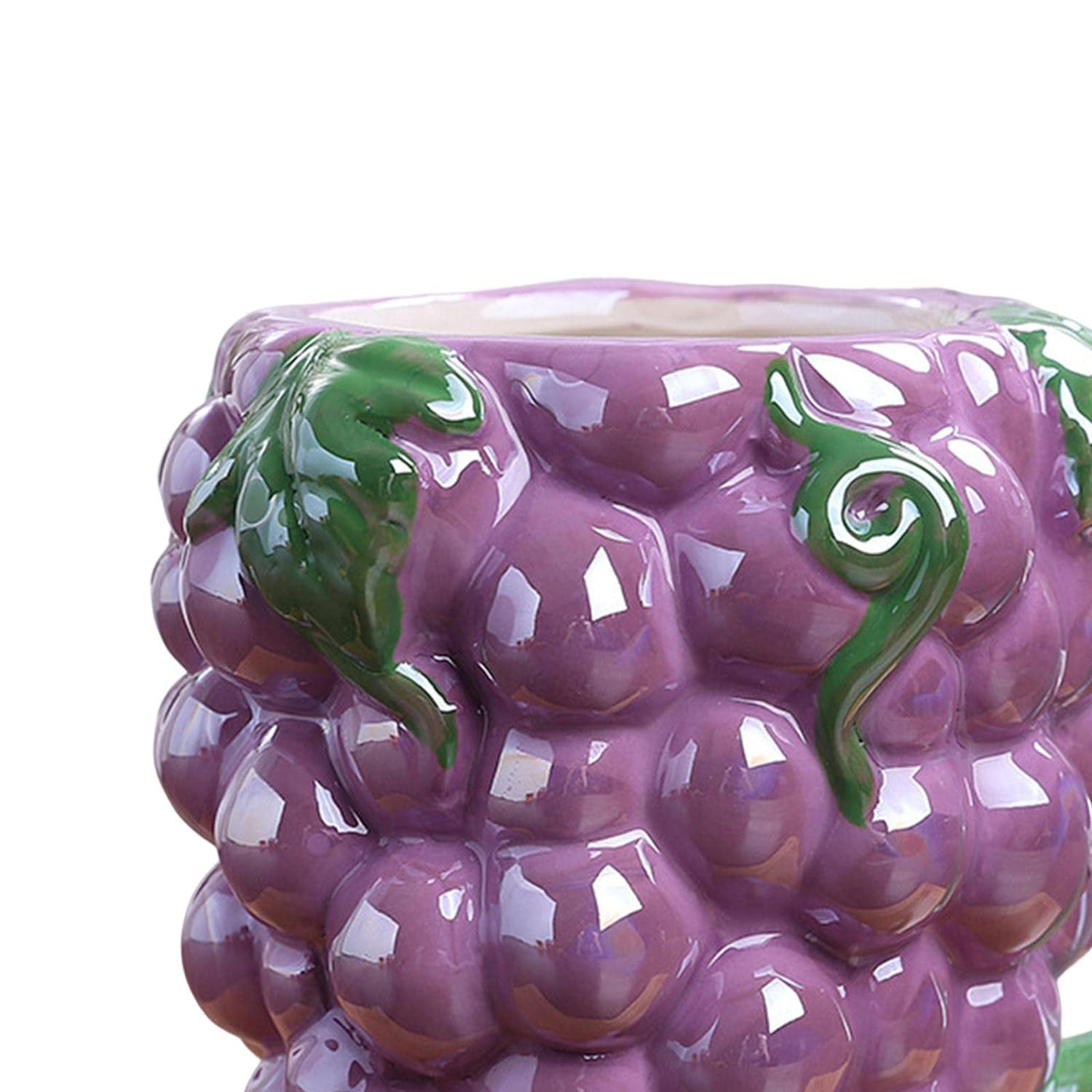Grapes Ceramic Fruit Shape Glazed Ceramic Coffee Mug (450 ml) - Kalesh Monk