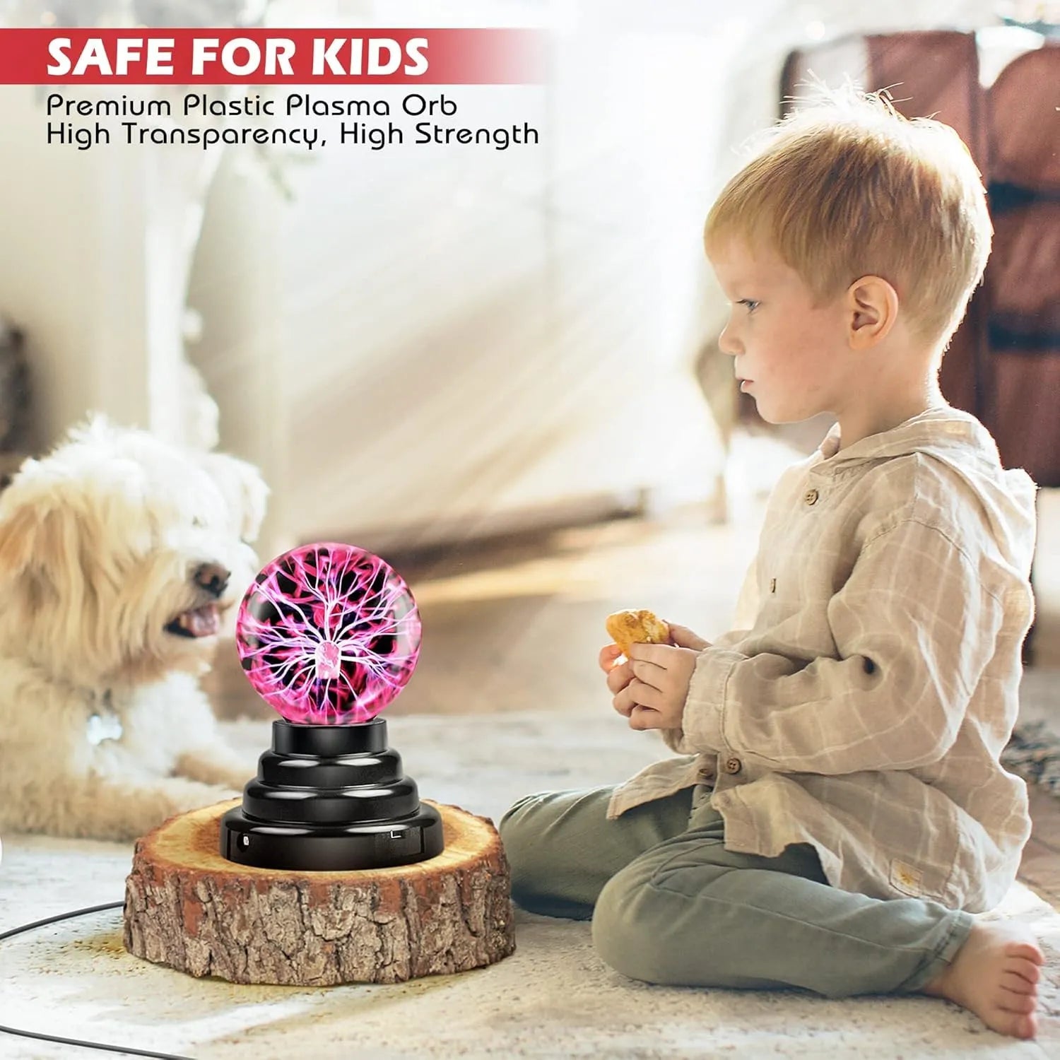 Electric Plasma Ball Lamp – Touch & Sound Activated Lightning Sphere | Fun Science Party Light for Room Decor, Gaming Setup & Gifts