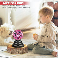 Electric Plasma Ball Lamp – Touch & Sound Activated Lightning Sphere | Fun Science Party Light for Room Decor, Gaming Setup & Gifts