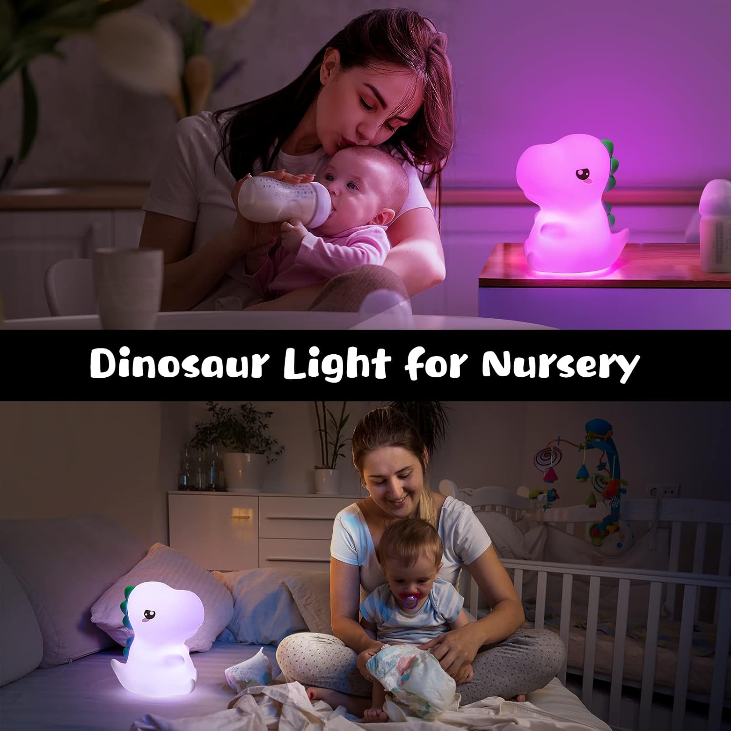 Dinosaur Night Light for Kids, 16 Color Changing Kids Night Light - Kalesh Monk