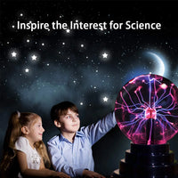 Electric Plasma Ball Lamp – Touch & Sound Activated Lightning Sphere | Fun Science Party Light for Room Decor, Gaming Setup & Gifts