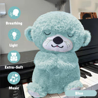 LED Glowing Teddy Bear Plush Toy with Breathing Light – Soft Cuddly Night Light for Kids & Bedrooms – USB Rechargeable Sleep Soother