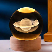 3D Crystal Ball Nightlight Decolamp Solar System Model Decor Science Astronomy Universe Cool Desk Present Space Gifts Decor,