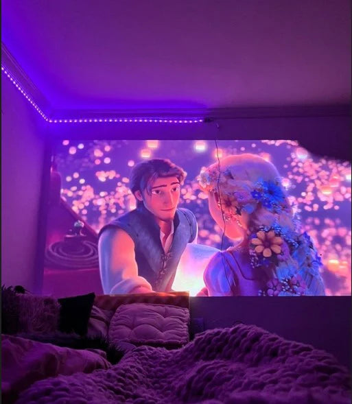 Mini Projector, Portable Projector, LED Projector with Remote Control, 1920 x1080P Video Projector with USB/HDMI/AV Interface Support - Kalesh Monk