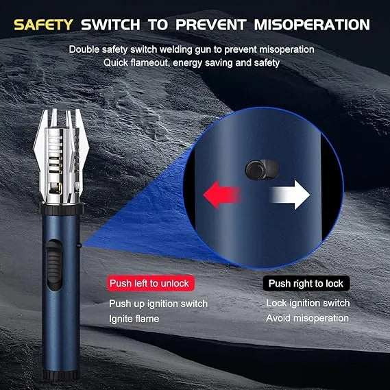 Jet Flame Torch Lighter – Refillable Windproof Metal Flame Lighter for Parties, Candles, Hookah & Outdoor Use