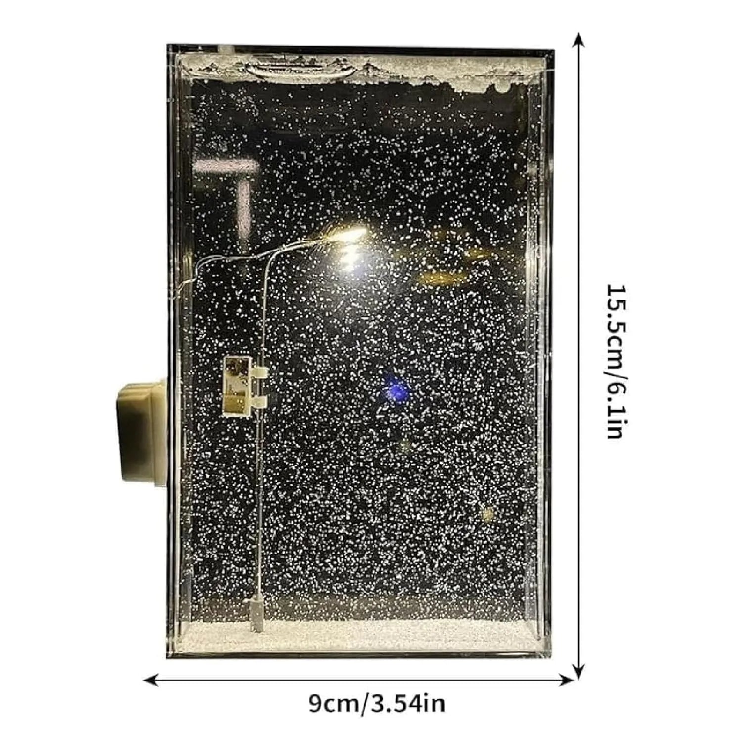 Vintage Snowfall Streetlight Lamp – Festive LED Lantern with Moving Snow & Warm Glow for Cozy Decor, Christmas Vibes, and Gifting