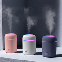 Colorful Mini Humidifier – USB Portable Cool Mist Diffuser with LED Mood Light | Compact Aroma Air Purifier for Bedroom, Car & Desk