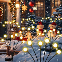 Solar Starburst Garden Lights (Pack of 2) – Waterproof Outdoor Swaying Lights for Patio, Lawn, Balcony & Party Decor