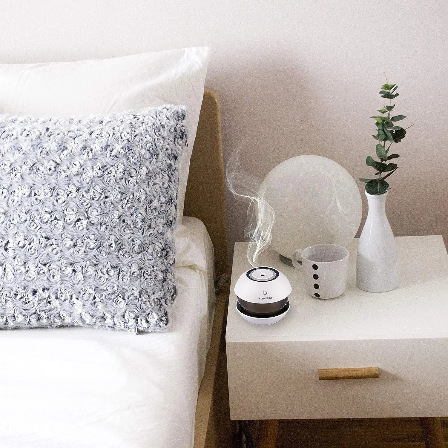 Diamond Humidifier – USB Cool Mist Aroma Diffuser with LED Light | Elegant Crystal-Style Air Purifier for Bedroom, Office & Gifting