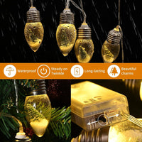 Christmas Tree Snow Globe Tree String Lights - Kalesh Monk