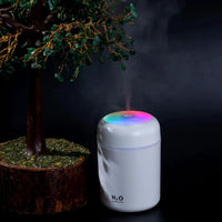 Colorful Mini Humidifier – USB Portable Cool Mist Diffuser with LED Mood Light | Compact Aroma Air Purifier for Bedroom, Car & Desk