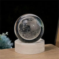 3D Crystal Ball Nightlight Decolamp Solar System Model Decor Science Astronomy Universe Cool Desk Present Space Gifts Decor,